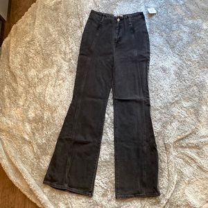 Free People Black Flare Jeans High Rise